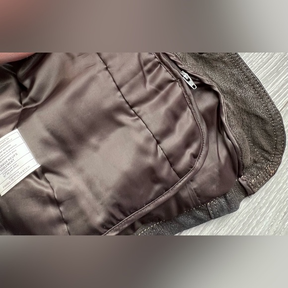 Women’s Brown Suede Leather Jacket XXS - Picture 7 of 7